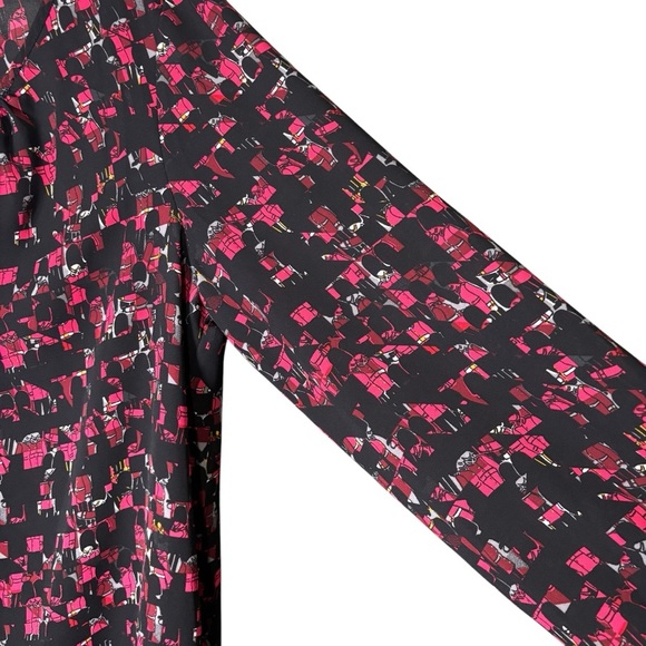 Thakoon For Designation Iconic Print Blouse Size Large Peasant Office Workwear - Picture 7 of 16